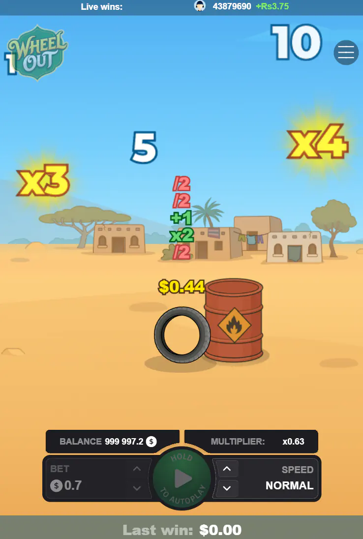 Wheel Out during a game session